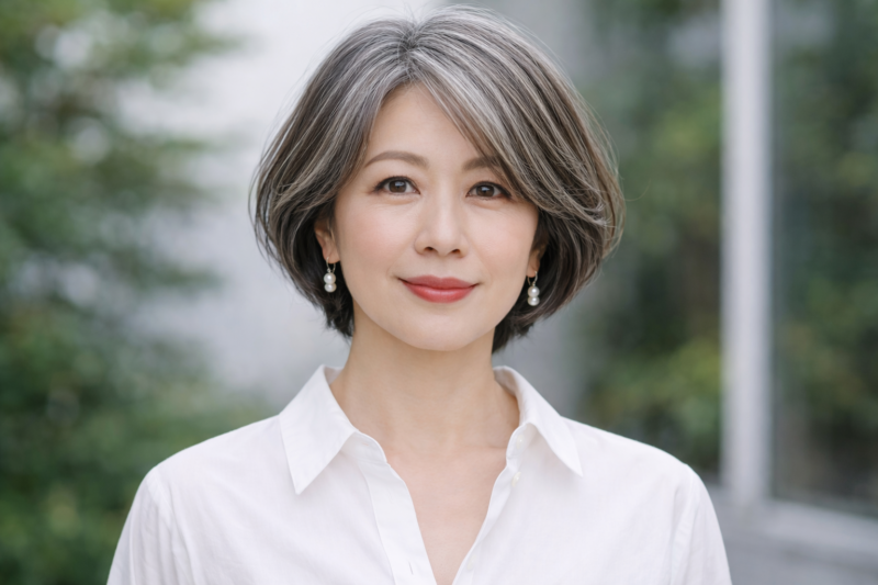 グレイヘア汚い、５０代白髪